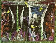 Paul Klee, landskap med  gula faglar